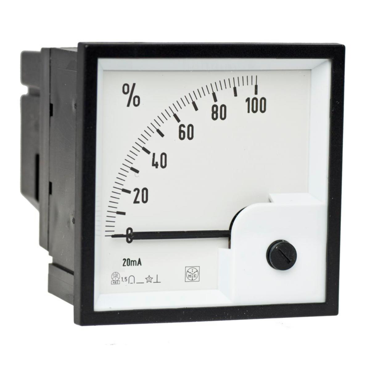 Amperemeter RQ72M 0-20 mA - AMPEREMETER DC PANEL RQ72M
