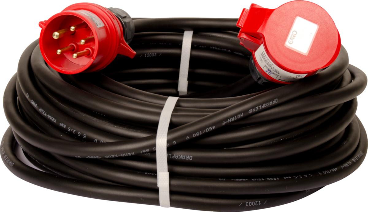 Skarvsladd 400 V - SKARVSLADD 3-FAS 16A 20M RDOE 5G2.5