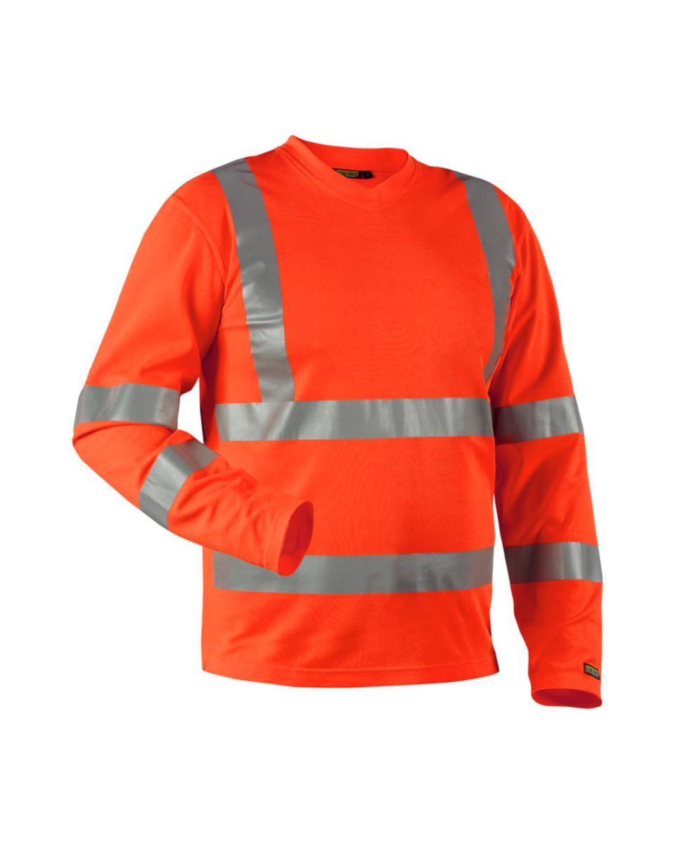 T-shirt Blåkläder 3381-1070 lång ärm - T-SHIRT BLK 3381-1070 ORANGE VARSEL KL 3 LÅNG ÄRM STL 3XL