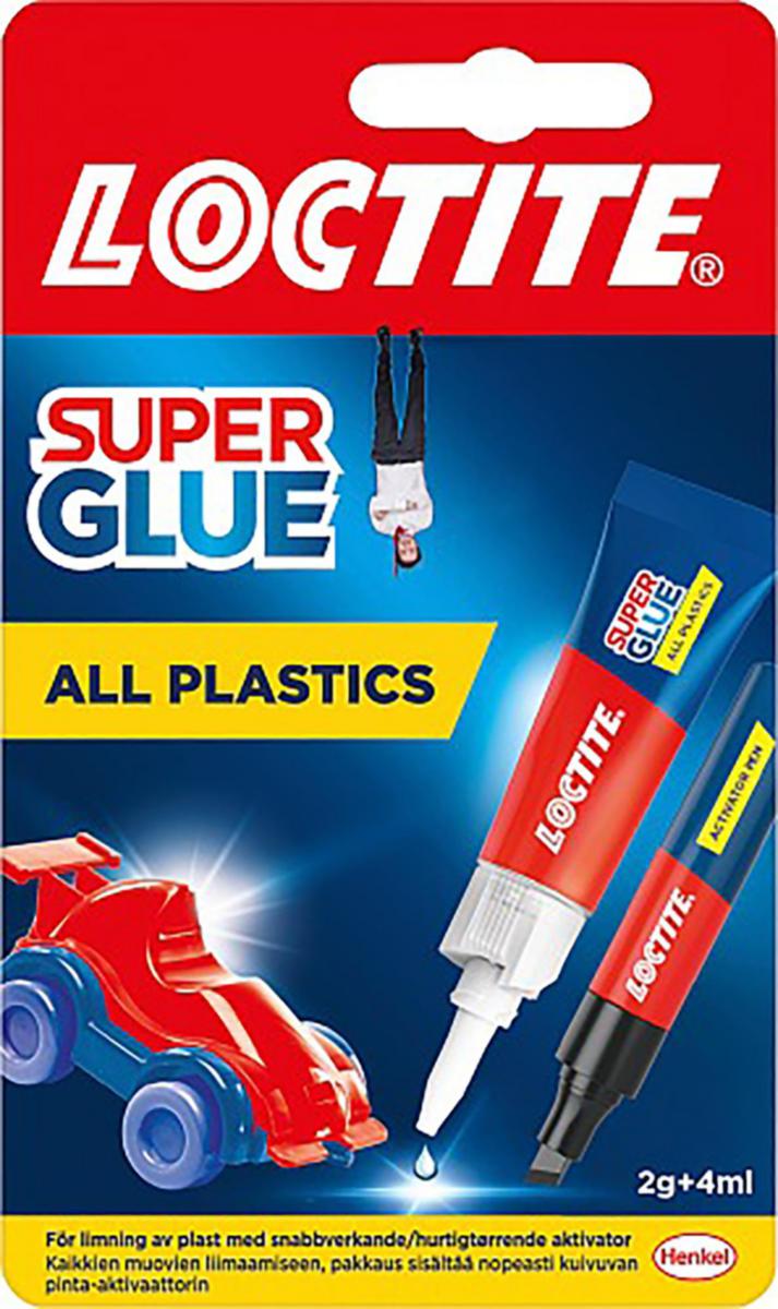 Snabblim Loctite Super Glue All Plastics - SNABBLIM LOCTITE SUPER GLUE ALL PLASTICS 2G/4ML