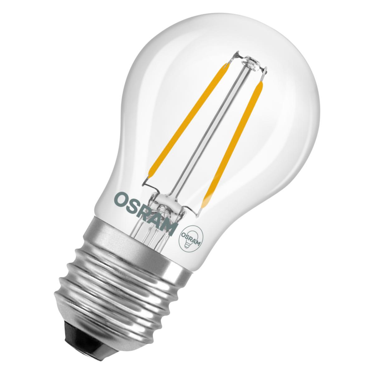 LED-lampa, klot, Star Classic, box, Osram - LEDLAMPA OSRAM STAR CLASSIC KLOT 136LM 1W 827 KLAR E27