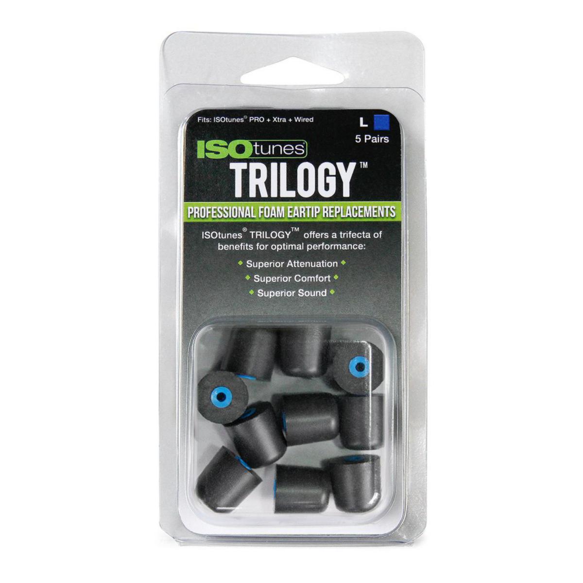 Öronproppar ISOtunes Trilogy PRO & Xtra - ÖRONPROPPAR ISOTUNES TRILOGY STORLEK L 5PAR/FRP PRO & XTRA