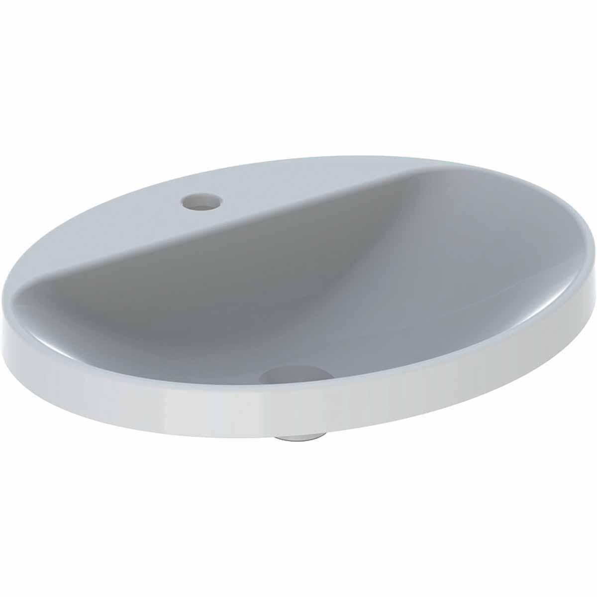Tvättställ VariForm inbyggt ovalt, Geberit - GEBERIT VARIFORM TVÄTTSTÄLL INBYGGN.OVALT B=60.T=48.VIT MH
