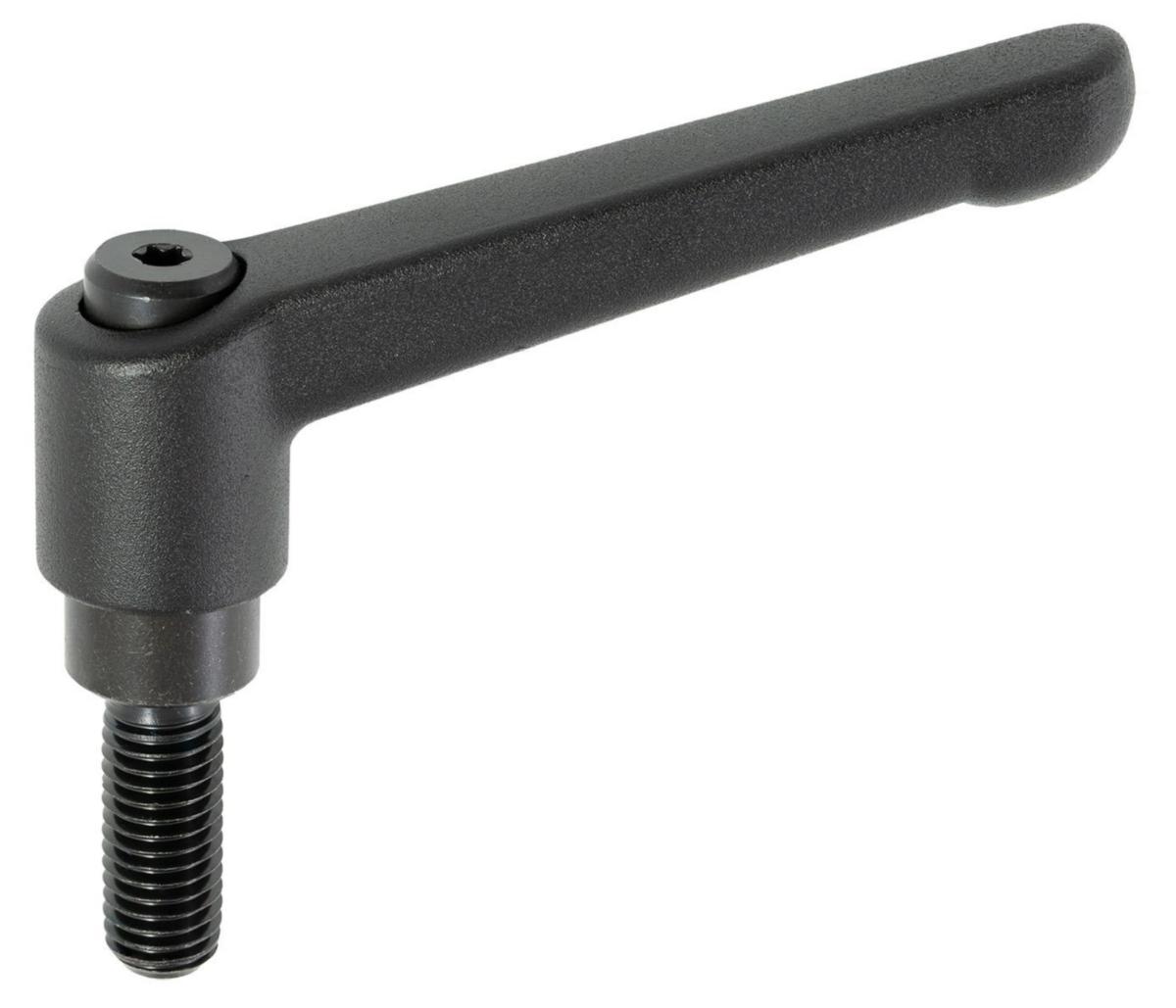 Låsspakar GN300 Utvändig gänga - LÅSSPAK STÄLLBAR GN300 S63-M8X25