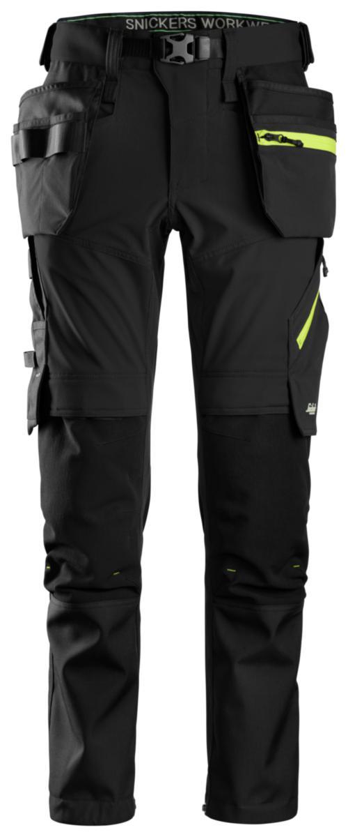 Hantverksbyxa softshell FlexiWork Snickers - SOFTSHELLBYXA SNICKERS 6940 SVART HANTVERK FW C56
