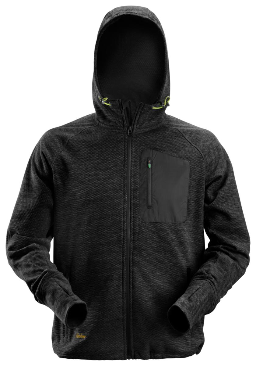 Huvtröja fleece FlexiWork Snickers - FLEECETRÖJA SNICKERS 8041 SVA MED HUVA FW STL L