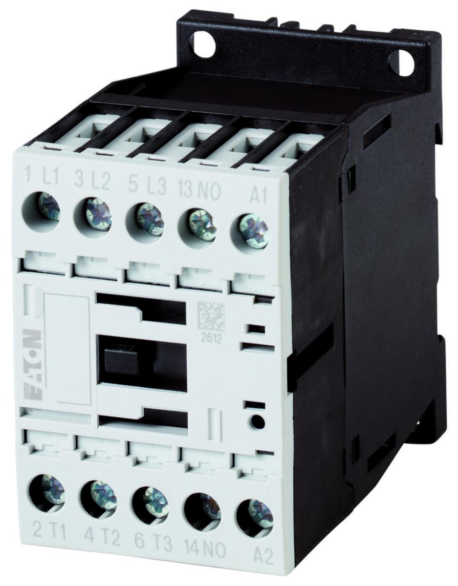 Kontaktor 3-polig 3-90 kW DILM7-DILM38, med inbyggd hjälpkontakt , Växelspänningsmanöver - KONTAKTOR 24V 50/60HZ DILM9-10(24V50/60HZ)