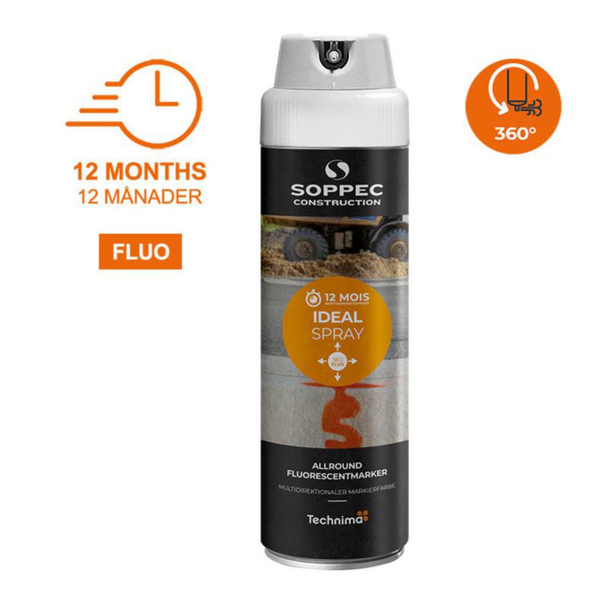 Märkfärg Soppec Ideal - TUNNELFÄRG SOPPEC IDEAL SPRAY VIT 500ML