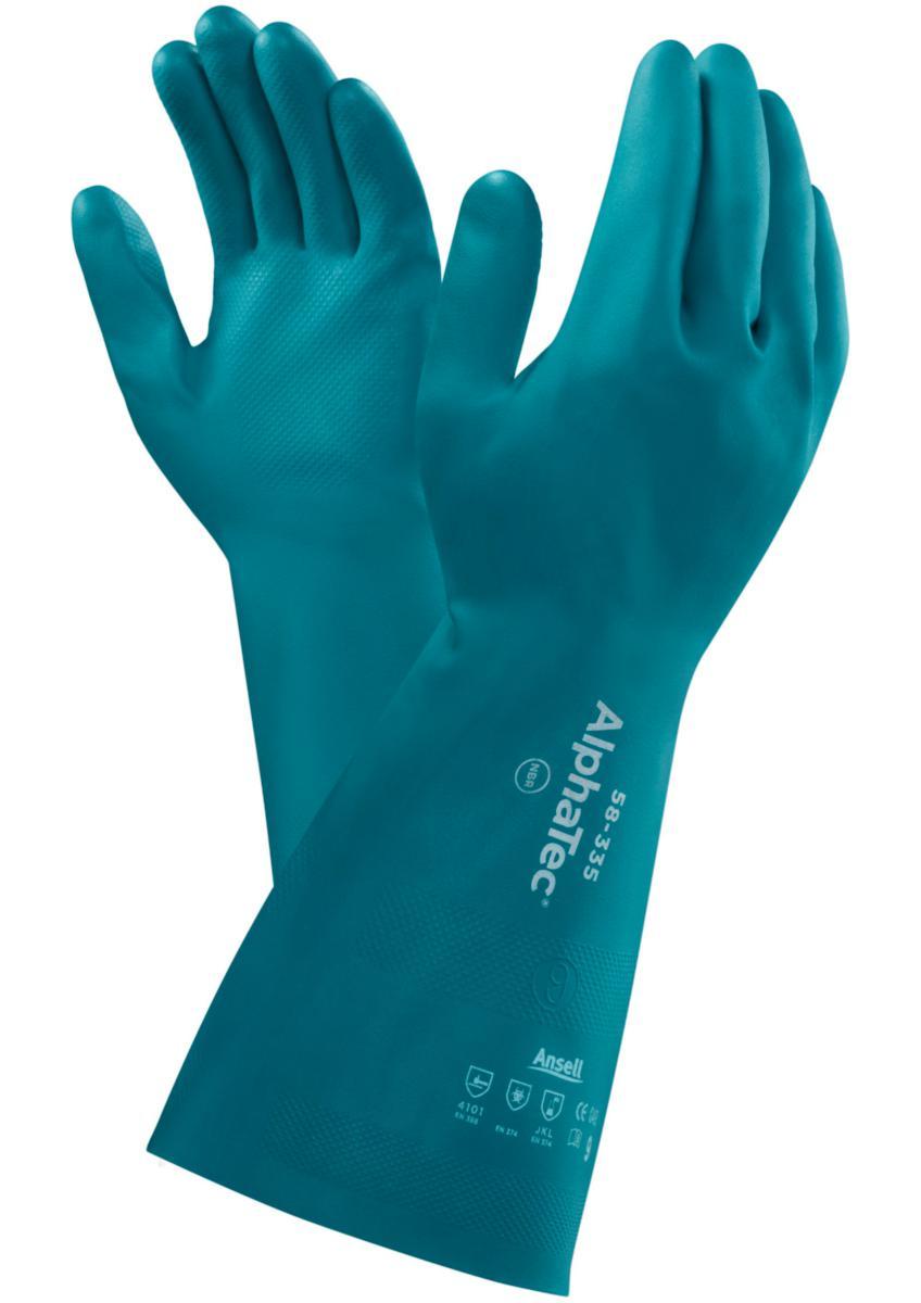 Kemskyddshandske Ansell 58-335 - KEMSKYDDSHANDSKE ANSELL 58-335 ALPHATEC AQUADI NITRIL STL 7