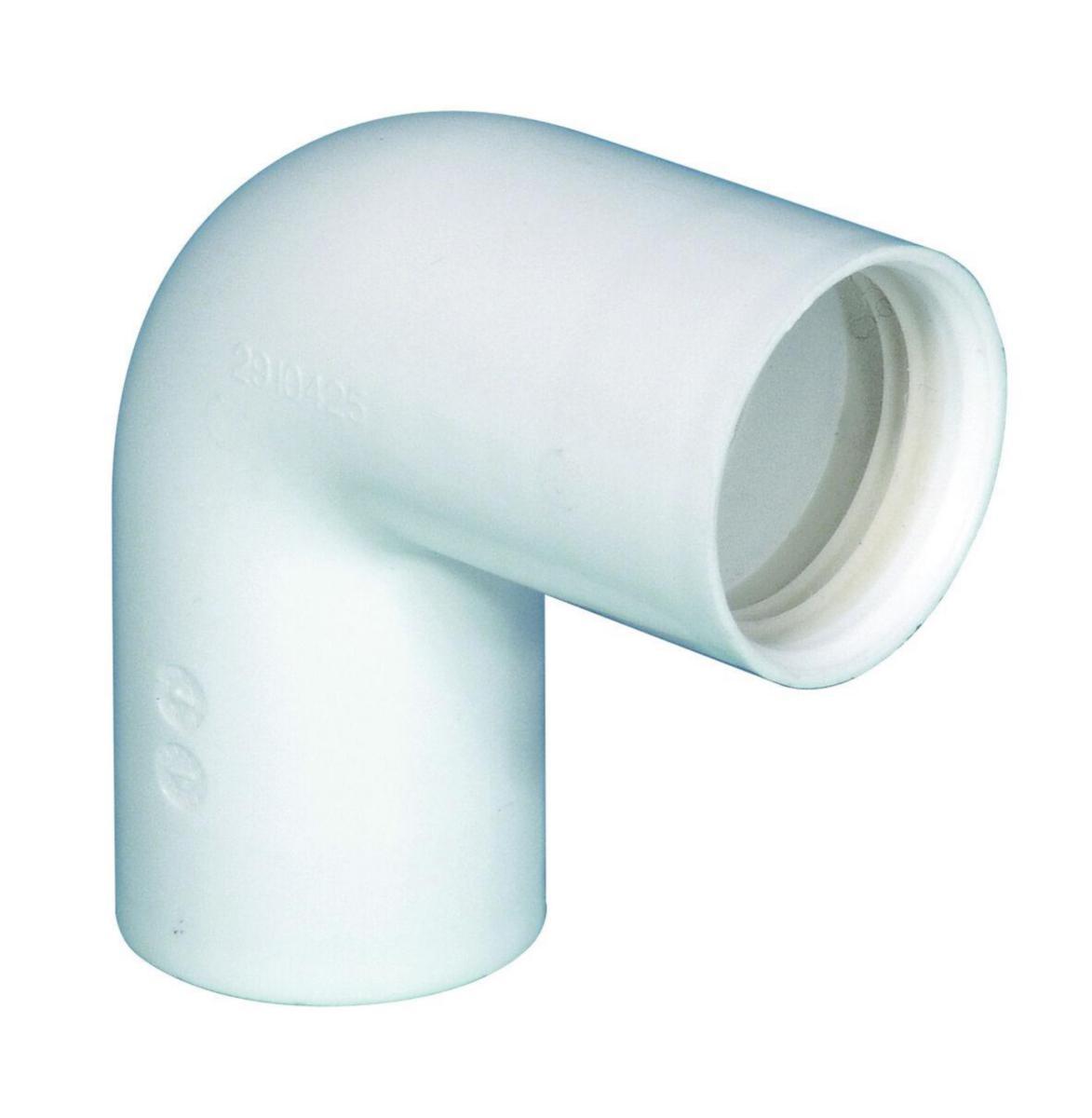 Böj 90°, PP, Purus - 40/90GR BÖJ VIT INSTICK