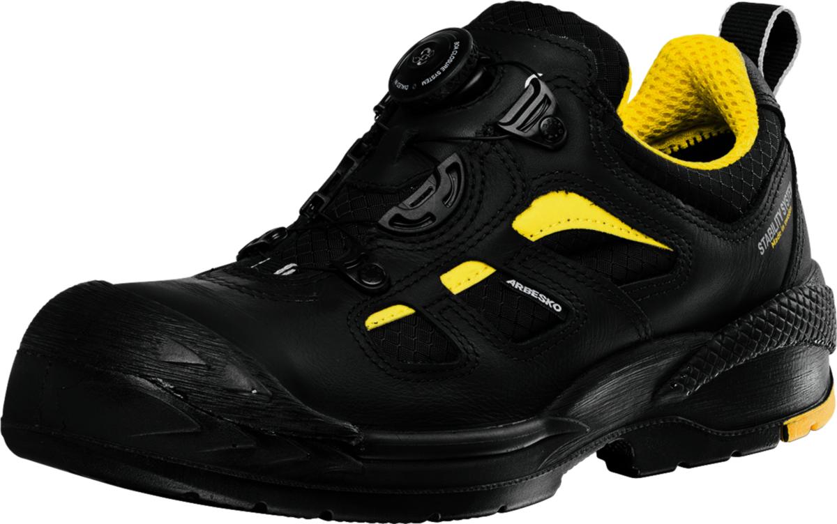 Skyddssko Arbesko 386 - SKYDDSSKO ARBESKO 386 BOA S3 SVART/GUL STL 42