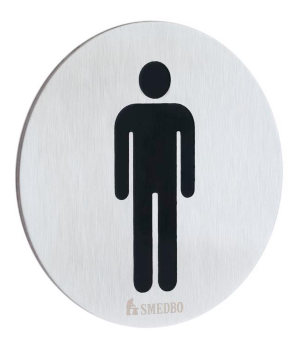 Symbolskylt pictogram självhäftande - TOALETTSYMBOL SMEDBO RFR HERR SJÄLVHÄFTANDE FS957 SB