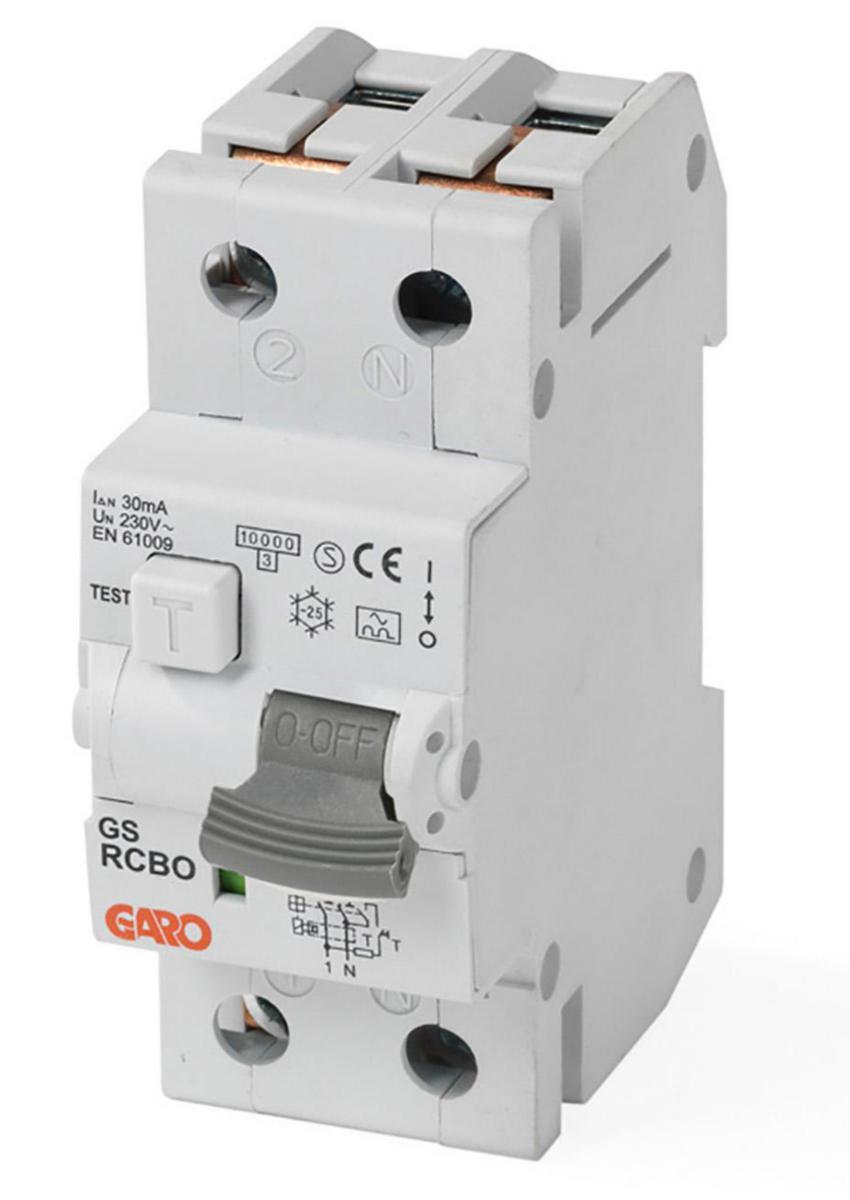 Personskyddsautomat C-Karaktäristik 2-polig, 10kA - PERSONSKBR 2-P 10A CHAR C RCBO GS C10A 2P