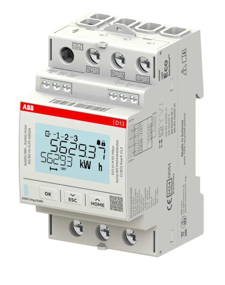Elmätare 3-fas D13 - ELMÄTARE 3-FAS 65A RS485 D13 15-M 65 MODBUS
