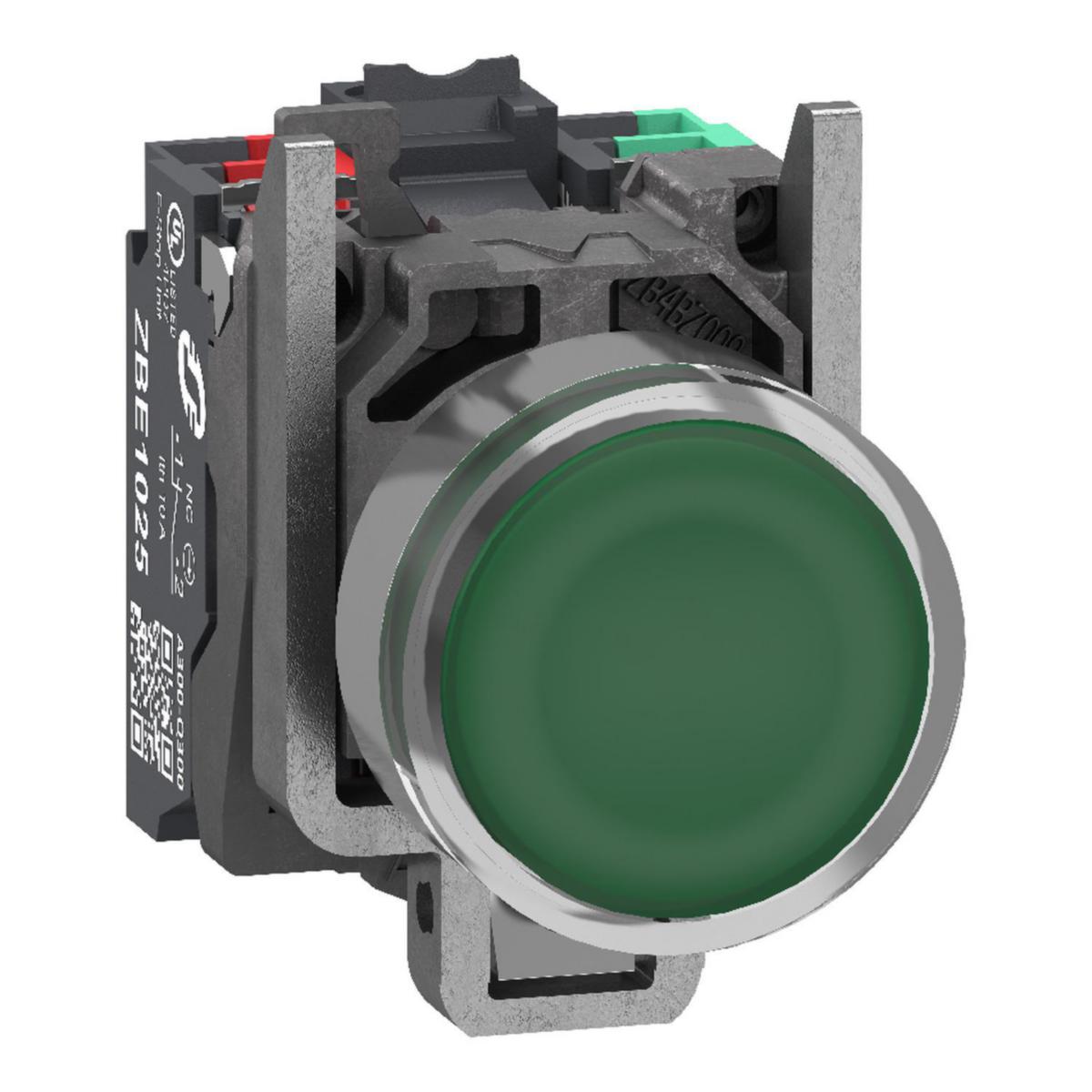 Lamptrycke XB4BW push-in - LAMPTRYCKE GR PUSH-IN METALL XB4BW33B55