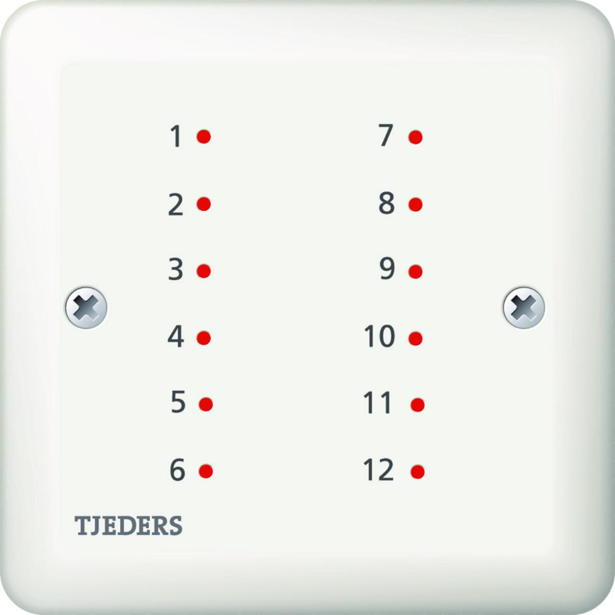 Indikering optisk "Dold Detektor", Tjeders - INDIKERING OPT 12X2MM RÖD