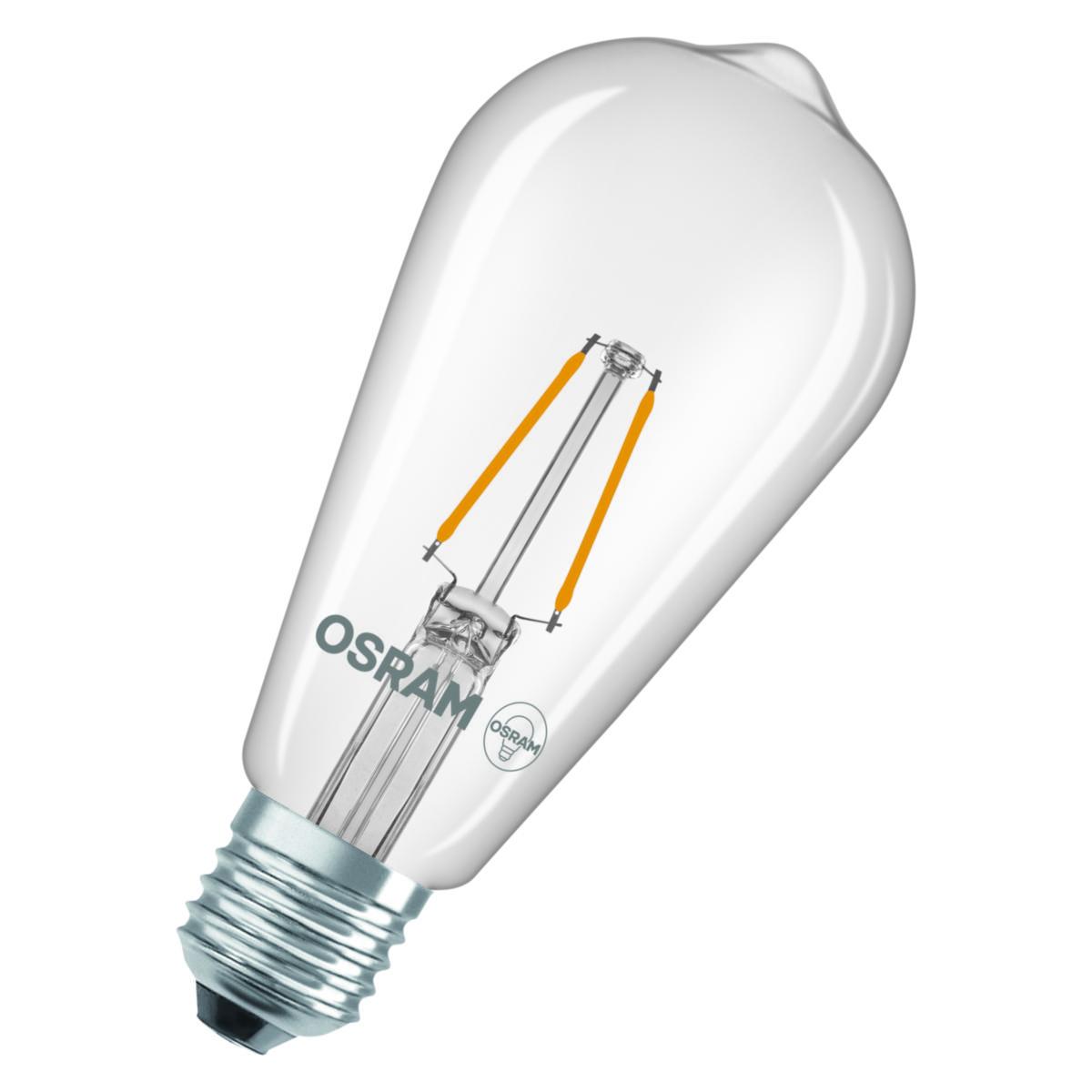 LED-lampa, oval, Star Classic Edison, box, Osram - LEDLAMPA STAR CLASSIC EDISON (25) 1.8W 250LM 827 KLAR E27