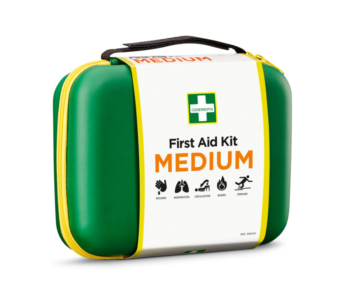 Första Hjälpen Kit Cederroth 390101 Medium - FÖRSTA HJÄLPEN-VÄSKA M 390101 STRL M CEDERROTH