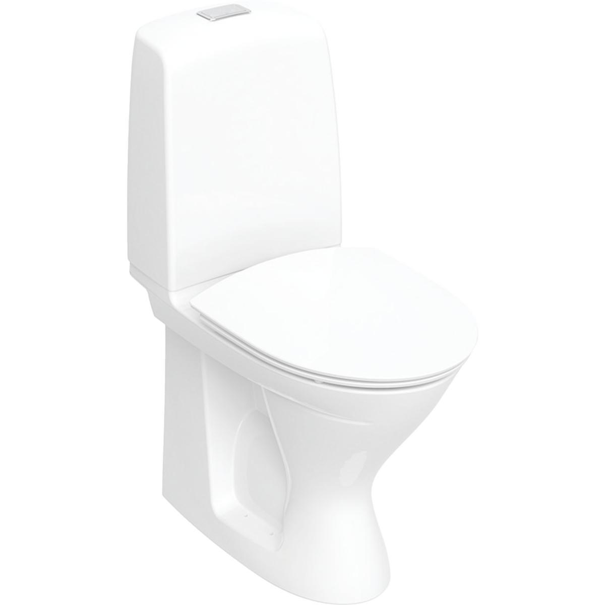 WC-stol, hög modell, Spira Rimfree, 6261, Ifö - WC SPIRA 6261 IFÖ DOLT S-LÅS 4/2L FÖRHÖJD MED SITS SC SKRUV