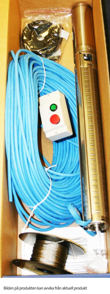 Borrhålspump SP1A paket, Grundfos - SP1A-21 GRUNDFOS PUMPPAKET 90M KABEL 3-FAS 0,55KW 1,6A