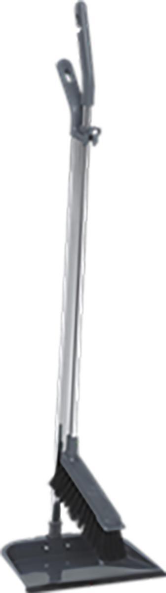 Sopset Vikan - SOPSET VIKAN 90CM GRÅ METALLSKYFFEL & BORSTE