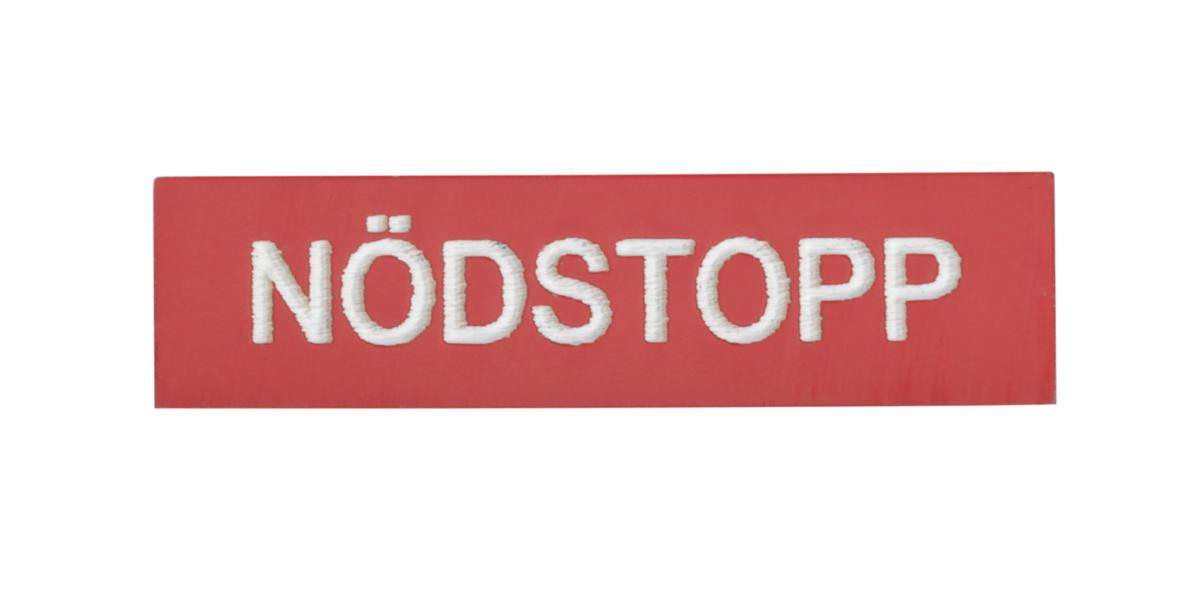 Märkt skylt ZBY, röd - SKYLT ZBY02730 NÖDSTOPP