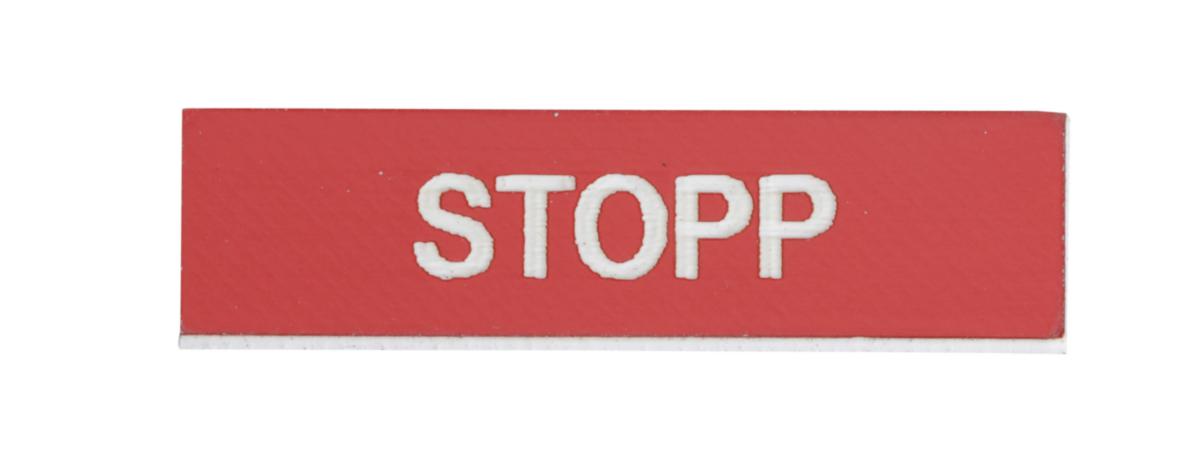 Märkt skylt ZBY, röd - SKYLT ZBY02704 STOPP (RÖD BAKGRUND)