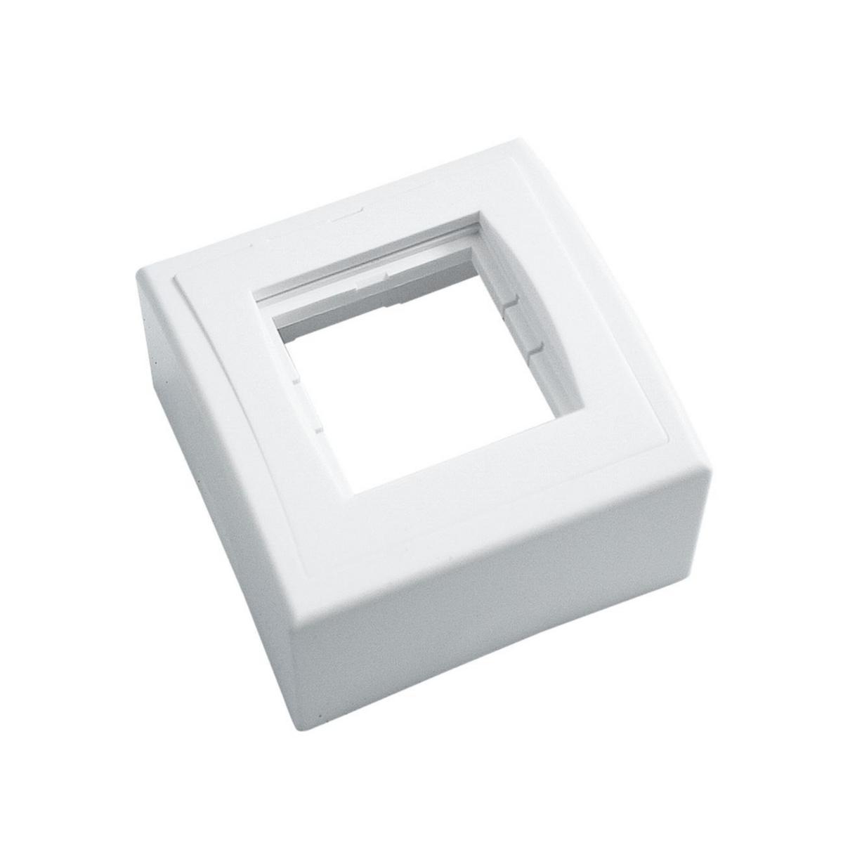 Utvändig boxför vinklat uttag - UTTAGSBOX UTVÄNDIG VIT SNAP-IN B82xD50xH82