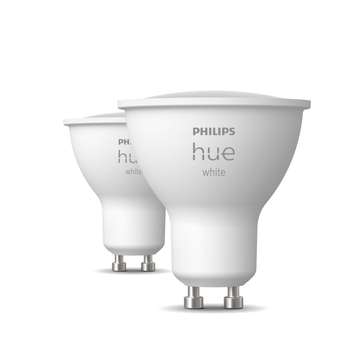 Ljuskälla GU10 HUE - "PHILIPS HUEW GU10 2PACK" "4.2W 2700 - 2700K GU10 400L"
