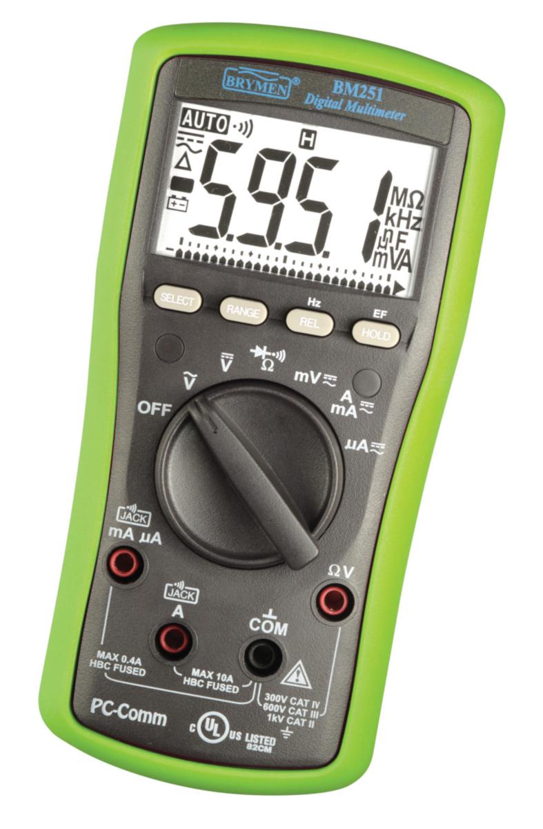 Multimeter med PC-kommunikation BM 251s - MULTIMETER ELMA BM251S DIGITAL MED INBYGGD PC-KOMMUNIKATION