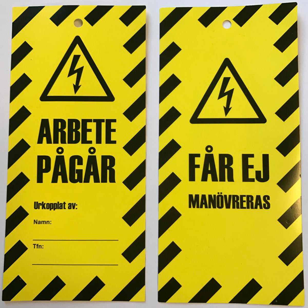 Skylt "Arbete pågår" - LO SKYLT "ARBETE PÅGÅR" 10PACK