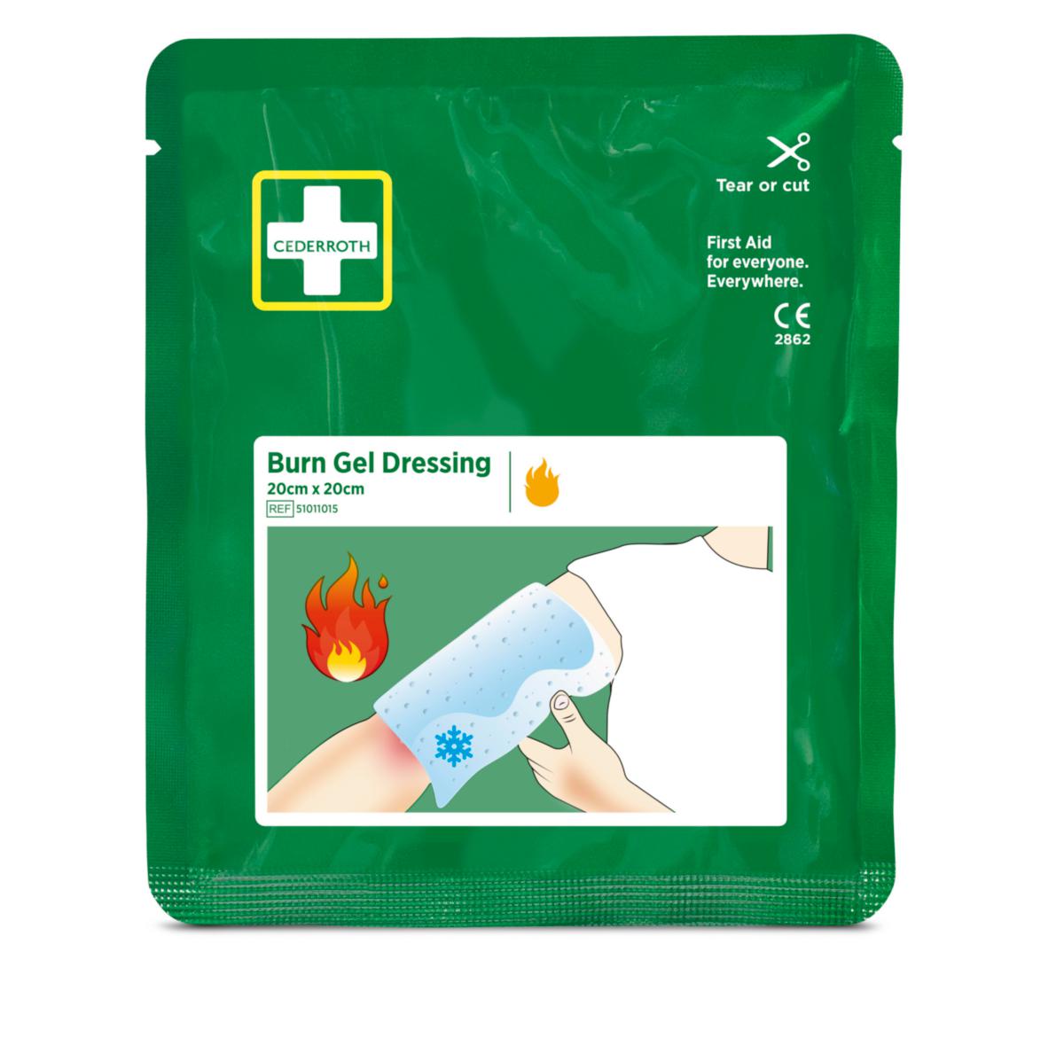 Brännskadekompress, Cederroth 20x20 cm - BURN GEL DRESSING CEDERROTH REFILL BURN KIT 20X20CM