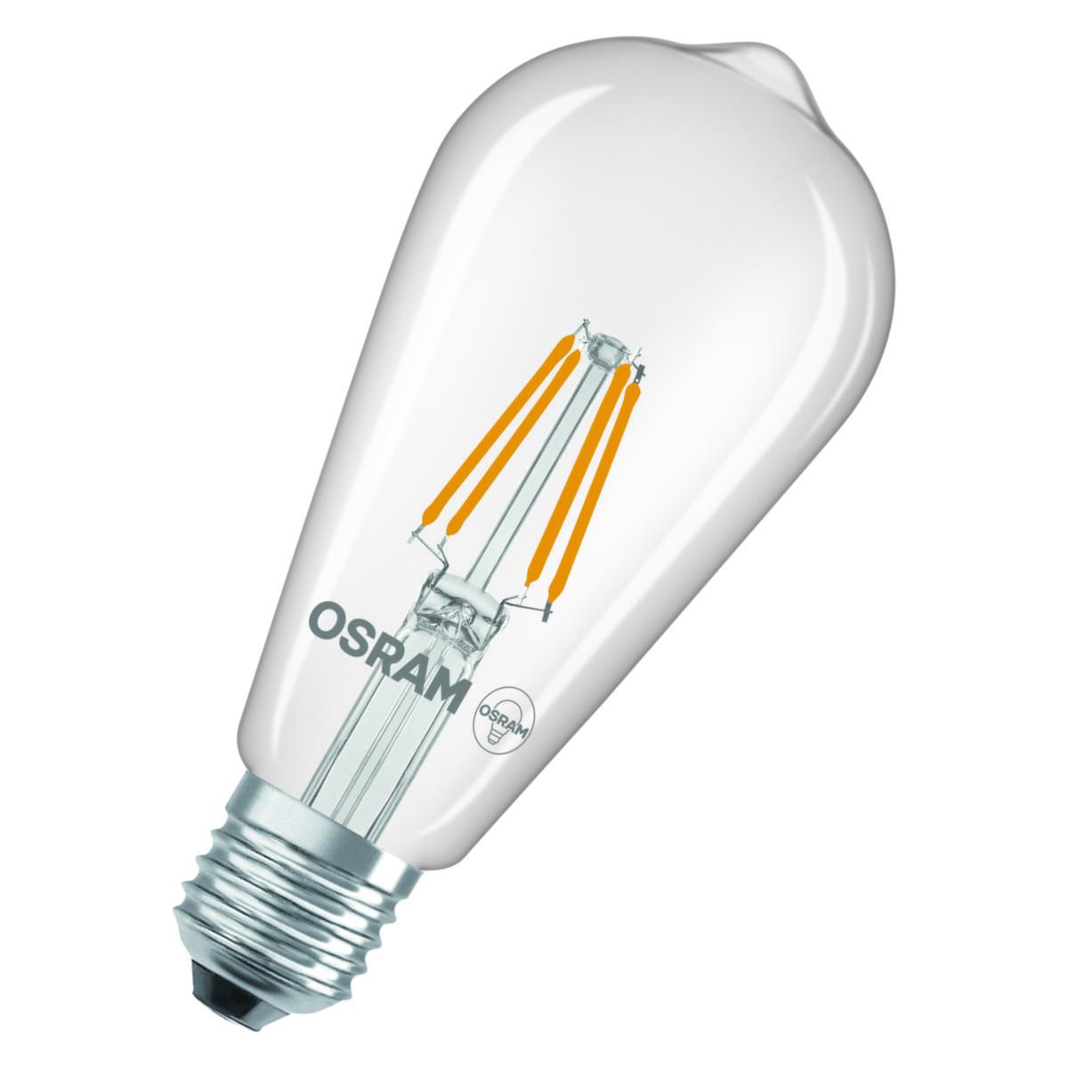 LED-lampa, oval, Star Classic Edison, box, Osram - LEDLAMPA STAR CLASSIC EDISON (40) 3.4W 470LM 827 KLAR E27