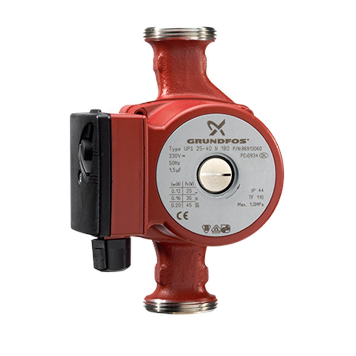 Tappvarmvattenpump UPS-N, Grundfos - UPS25-80 N 180 GRUNDFOS 1X230V 50Hz 9H