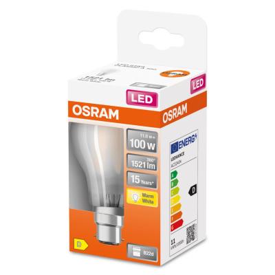 LED-LAMPA NORMAL (100) B22 MATT 827 CL A OSRAM
