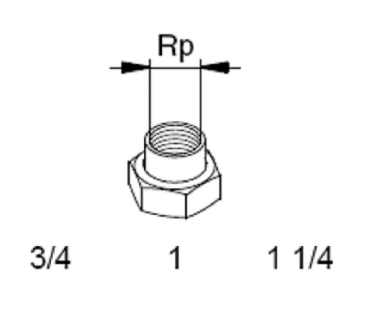 Unionskoppling till tappvarmvattenpumpar, Grundfos - R32 UNIONKOPPLING FÖR GRUNDFOS UP/UPS 32 (1 PAR)