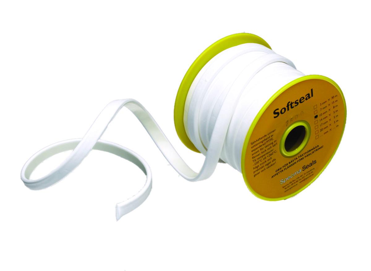 Tätningsband Softseal - SOFTSEAL 14 MM x 5 METER BESTÅR AV 100% EXPANDERAD PTFE