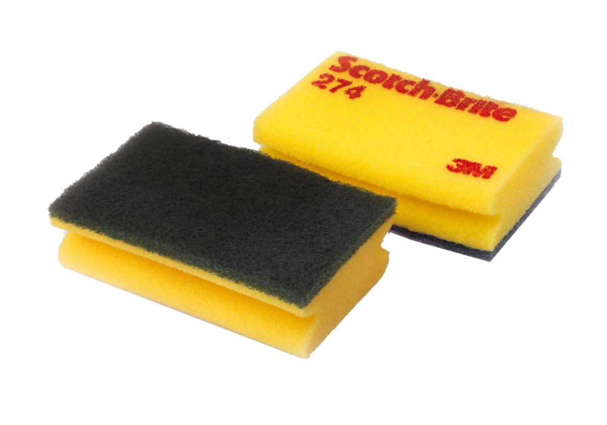Rengörningssvamp 3M Scotch-Brite™ - RENGÖRNINGSSVAMP 3M 274 GRÖN/ GUL 95X150MM SCOTCH-BRITE