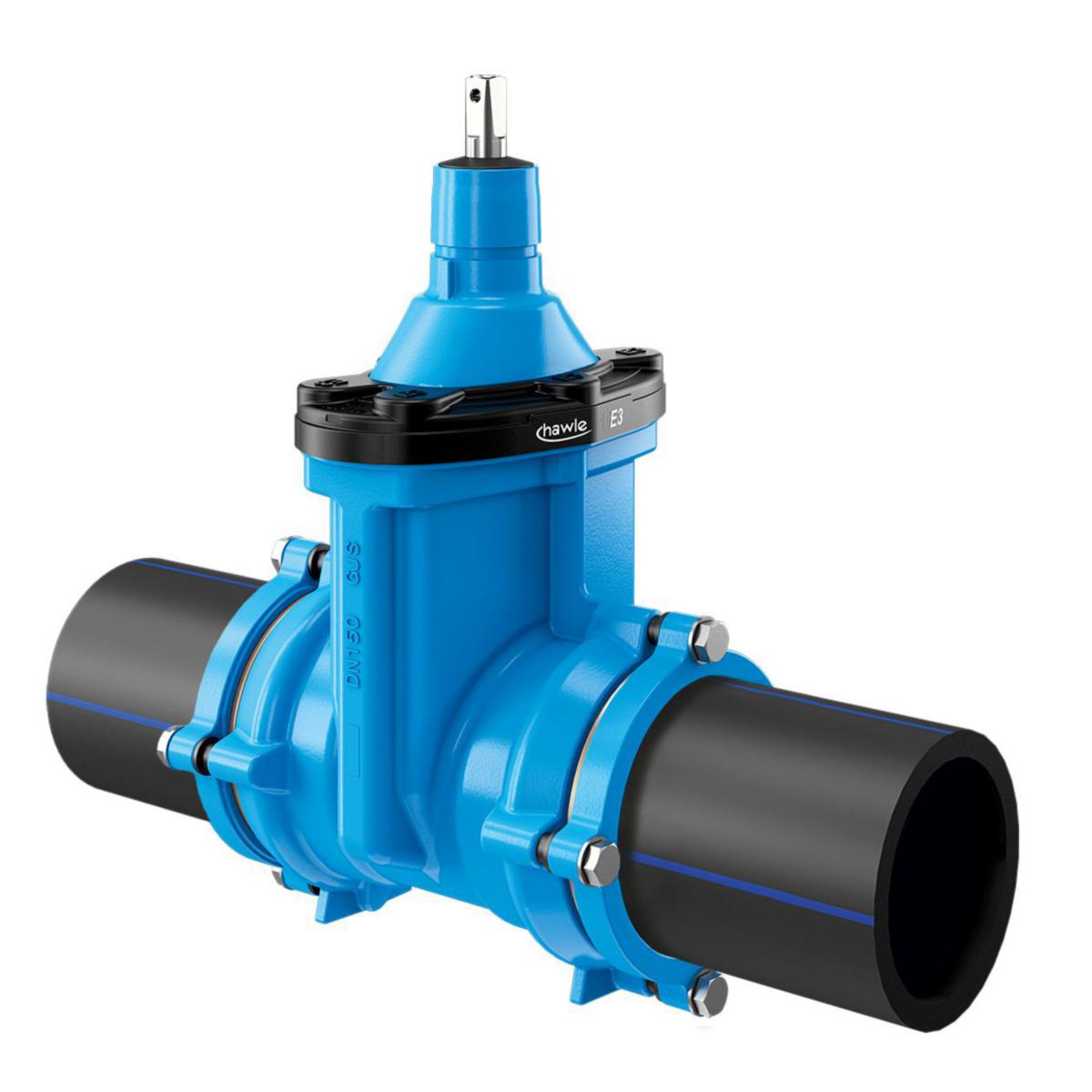 Slussventil Hawle 4040E3 SDR11 - 300/315 KILSLIDVENTIL HAWLE 4040E3 PE-ÄNDAR SDR11