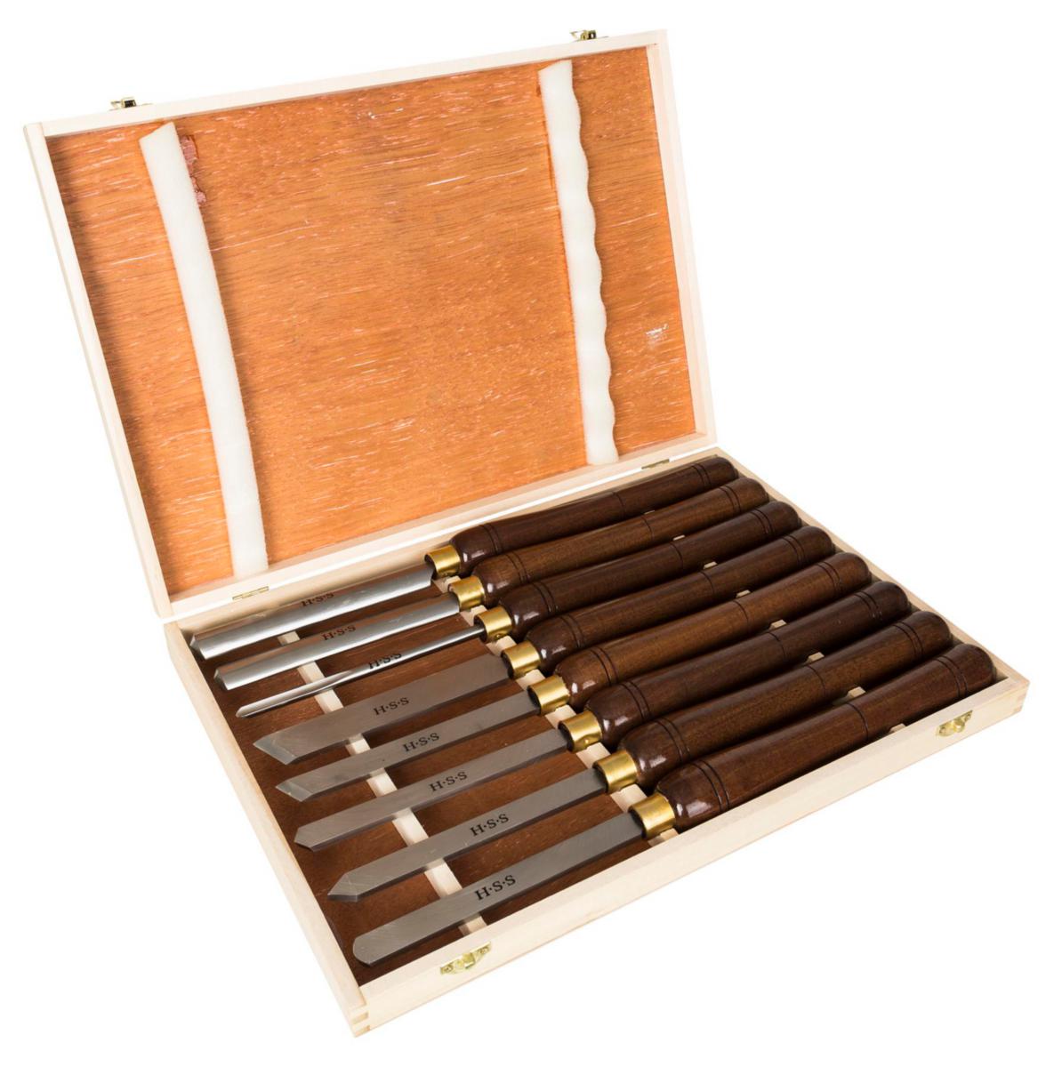 Svarvjärnsats PELA 8-delar - SVARVJÄRNSATS PELA 8-DELAR, A1005 HSS