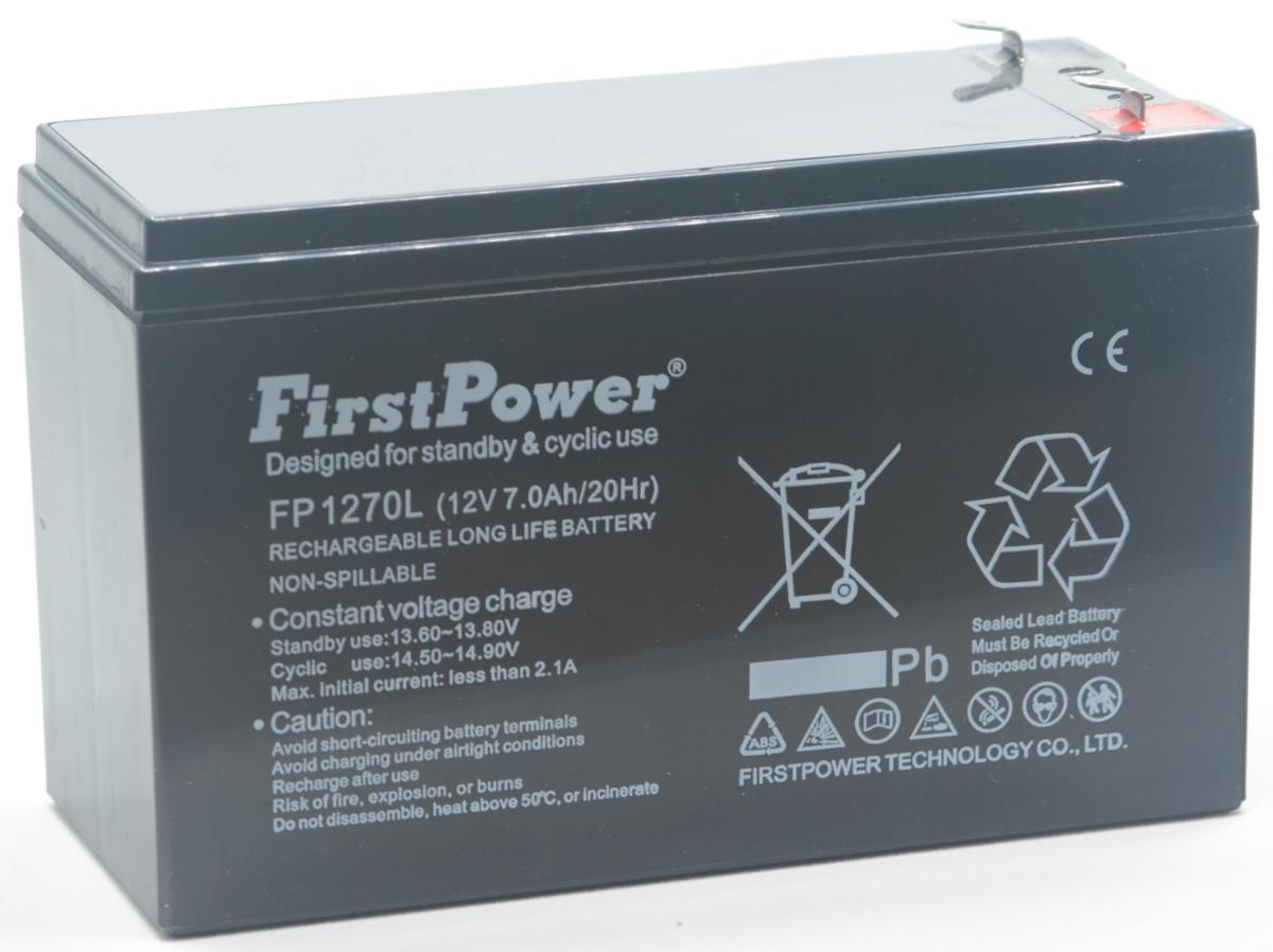 Batteri 12V longlife, 15 år - BATTERI 12V 7AH 15ÅR FP1270L