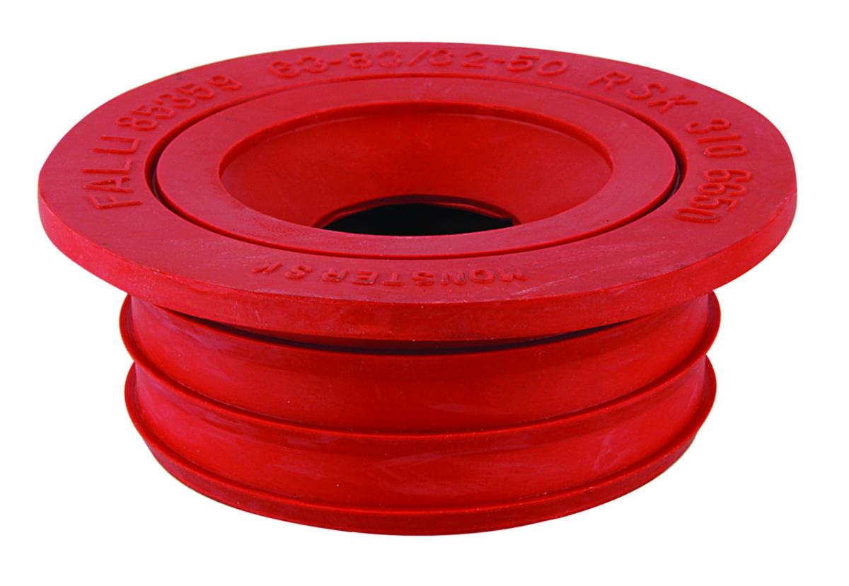 Gumminipplar för 2 1/2" N-rörmuff och slätända, Faluplast - 64-83/32-50 GUMMINIPPEL FP 85359 RÖD