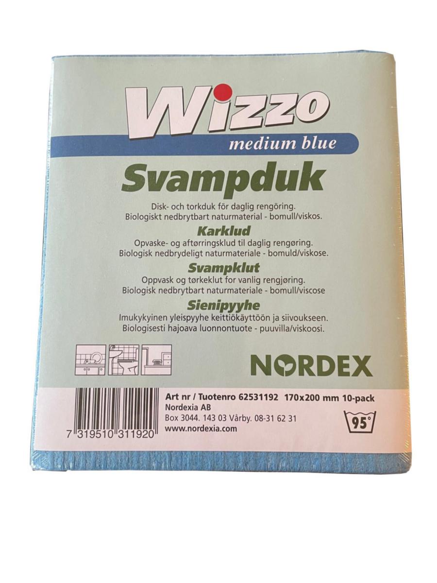 Svampduk Wizzo - SVAMPDUK WIZZO 200X170 MM BLÅ 10-PACK