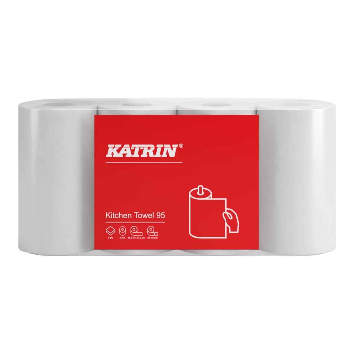 Hushållspapper Katrin 95 - HUSHÅLLSPAPPER KATRIN 95 26.6 M/RL 4RL/FRP 96190
