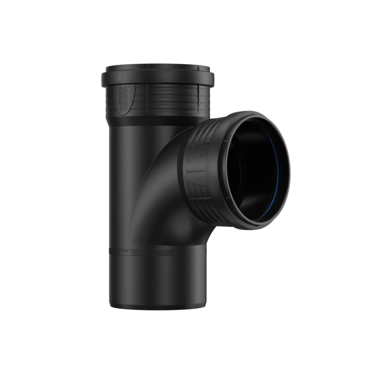 Grenrör med två muffar 87,5° svängd, PP, Stilla Master 3+ - GRENRÖR 110X87,5° PP SVÄNGD 2 MUFFAR, STILLA MASTER 3+