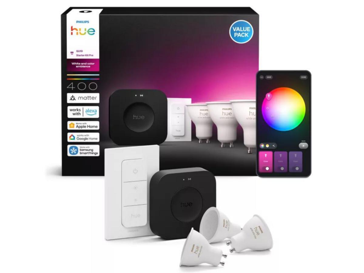 Ljuskälla GU10 HUE, RGBW - PHILIPS HUE WCA GU10 3KIT PRO "WCA GU10 3KIT SW PRO EU"