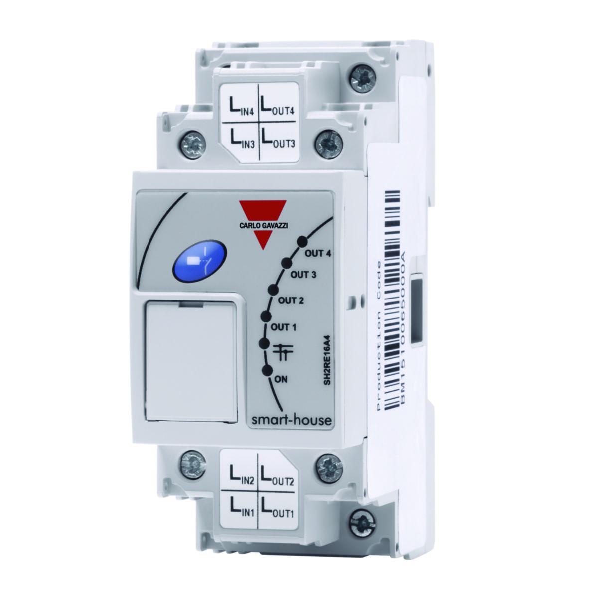 Utgångsrelä, Carlo Gavazzi - UTGÅNGSMODUL 4 RELÄ SMART DUPLINE