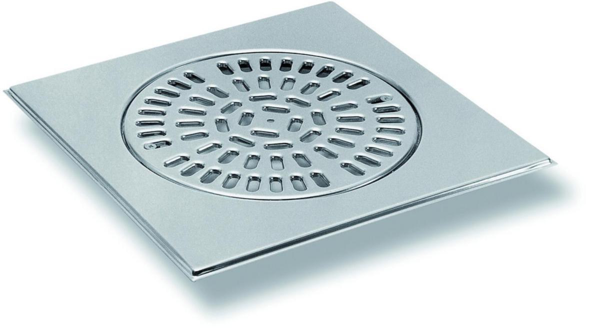 Klinkerram PK-300 av rostfritt stål för klinkergolv, Purus - PURUS PK300 MED FASTSKR. SIL UTAN URTAG, 300X300 H=6 MM.
