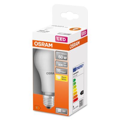 LED-LAMPA NORMAL (60) E27 MATT 827 CL A OSRAM