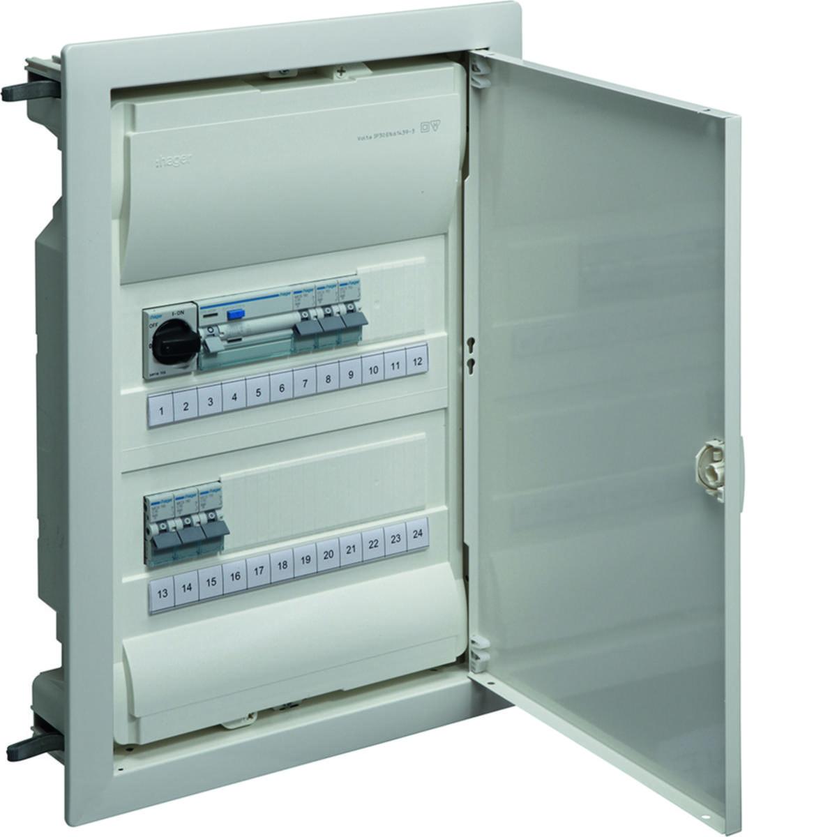 Normcentral infälld, typ Volta IP 30, Förmonterad - FÖRMONT.KAPSLING INF 2R 24M VU24NF